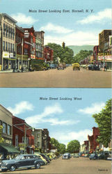 Main Street Looking East Hornell, NY Postcard Postcard