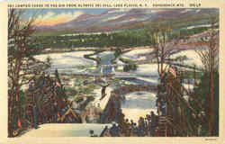 Ski Jumper Takes To The Air From Olympic Ski Hill Postcard