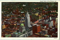 Aerial View Of Fort Wayne Indiana Postcard Postcard