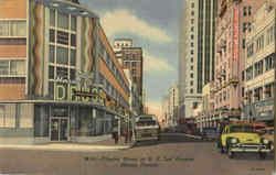 Flagler Street At N. E. , 3rd Avenue Postcard