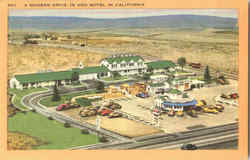 A Modern Drive In And Motel In California Postcard
