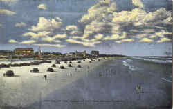 Driving On The Sands At Daytona Beach Postcard
