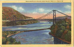 Bear Mountain Hudson River Bridge, U. S. Route 9W Postcard