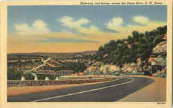 Highway And Bridge Across The Pecos River Postcard