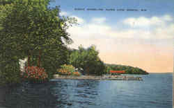 Scenic Shoreline Along Lake Geneva Postcard