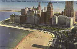 Oak Street Beach , North Michigan Ave Postcard