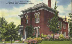Home Of James Whitcomb Riley Indianapolis, IN Postcard Postcard