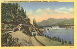 Highway And Railway Tunnels Bonneville Dam Oregon Postcard Postcard