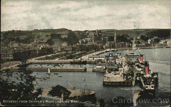 View from Skipper's Wood, Looking West Rothesay Scotland