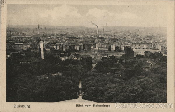 View From Kaiserberg Castle Duisburg Germany