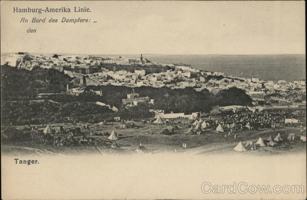 Hamburg-America Line. View of Tangiers Morocco Africa