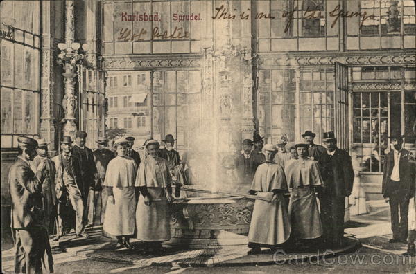 Karslbad Sprudel Karlovy Vary Czechoslovakia Eastern Europe