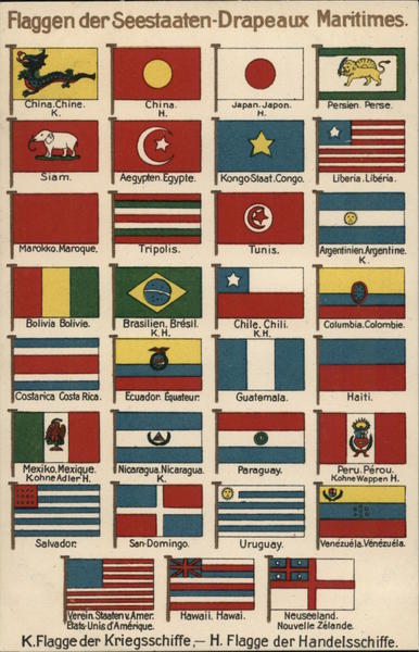 Flaggen der Seestaaten - Drapeaux Maritimes Norddeutscher Lloyd