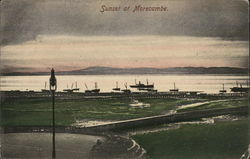 Sunset at Morecambe Postcard