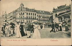 Cléo de Merode on the sea wall Ostend, Belgium Benelux Countries Postcard Postcard