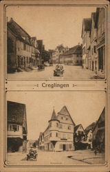 Hauptstrasse and Kreuzstrasse Creglingen, Germany Postcard Postcard