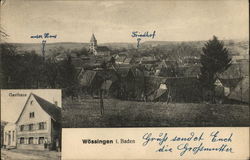 Gasthaus zur Krone Wössingen, Germany Postcard Postcard