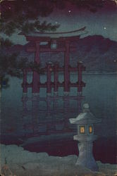 Japanese torii gate Yokohama, Japan Postcard Postcard