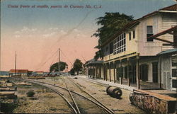 Costa frente al muelle, puerto de Corinto Nic. C A Postcard