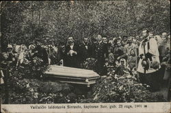 Vaičaičio laidotuves Sintautų kapinese Suv. gub. 23 rugs, 1901 Postcard