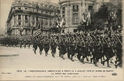 Fete de l'Independance Americaine a Paris le 4 Juillet 1918 (4th Annee de Guerre) France World War I Postcard Postcard
