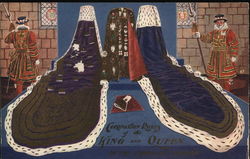 Coronation robes of the King and Queen in the Tower of London Coronation robes of the King and Queen in the Tower of London