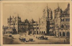 Bombay Victoria Station Mumbai, India Postcard Postcard