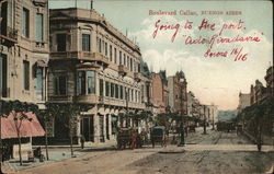 Boulevard Callao Buenos Aires, Argentina Postcard Postcard