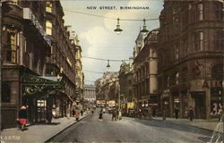 New Street Birmingham, UK Warwickshire Postcard Postcard