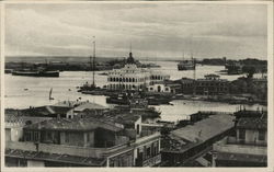 Harbour and Entrance to the Suez Canal Port Said, Egypt Africa Postcard Postcard