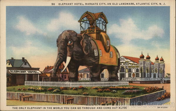 Elephant Hotel, Margate City, an Old Landmark Atlantic City New Jersey