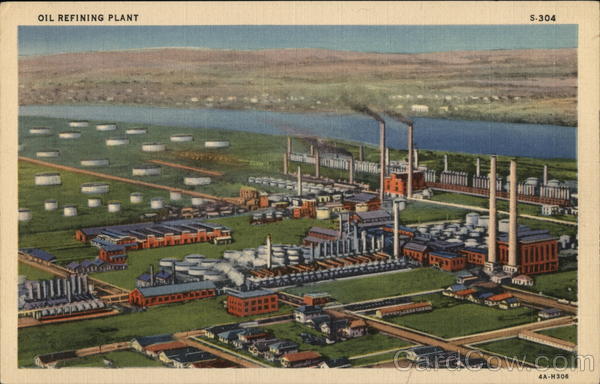 Oil Refining Plant Oil Wells