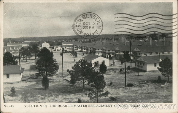 A Section of the Quartermaster Replacement Center Fort Lee Virginia