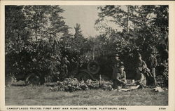 Camouflaged Trucks Postcard