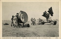 Plane Detector and Searchlight, First Army War Maneuver, 1939, Plattsburg Area Plane Detector and Searchlight, First Army War Maneuver, 1939, Plattsburg Area