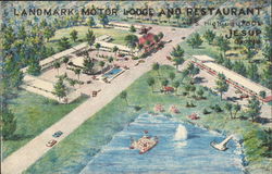 Landmark Motor Lodge and Restaurant Postcard