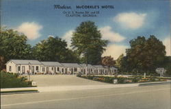 Modern McCorkle's Motel Postcard