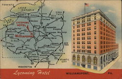 Lycoming Hotel Williamsport, PA Postcard Postcard Postcard