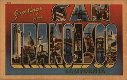 Greetings from San Francisco, California Postcard Postcard Postcard
