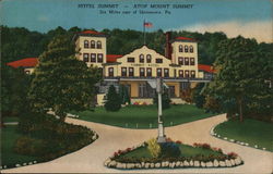 Hotel Summit - Atop Mount Summit Uniontown, PA Postcard Postcard 