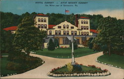 Hotel Summit - Atop Mount Summit Uniontown, PA Postcard Postcard Postcard