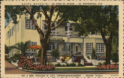 Hotel Mayfair-232 First St. North Mr & Mrs. William W.Gay, Owner-Management-Phone 74-4214 St. Petersburg, FL Postcard Postcard Postcard