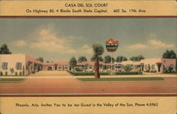 Casa Del Sol Court Postcard