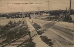 The Grade Between East and West Okoboji Lake Iowa Postcard Postcard Postcard