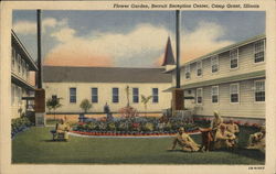 Flower Garden, Recruit Reception Center Camp Grant, IL Postcard Postcard Postcard