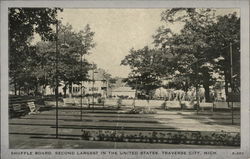 Shuffle Board, Second Largest in the United States Traverse City, MI Postcard Postcard Postcard