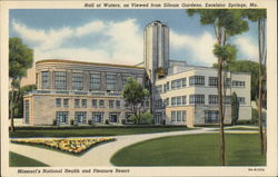 Hall of Waters, as Viewed from Siloam Gardens Excelsior Springs, MO Postcard Postcard Postcard