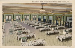 The Dining Room, Culver Military Academy Postcard