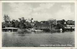 Boat Club and Harbor Postcard