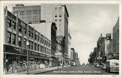 Main Street, Looking West Postcard